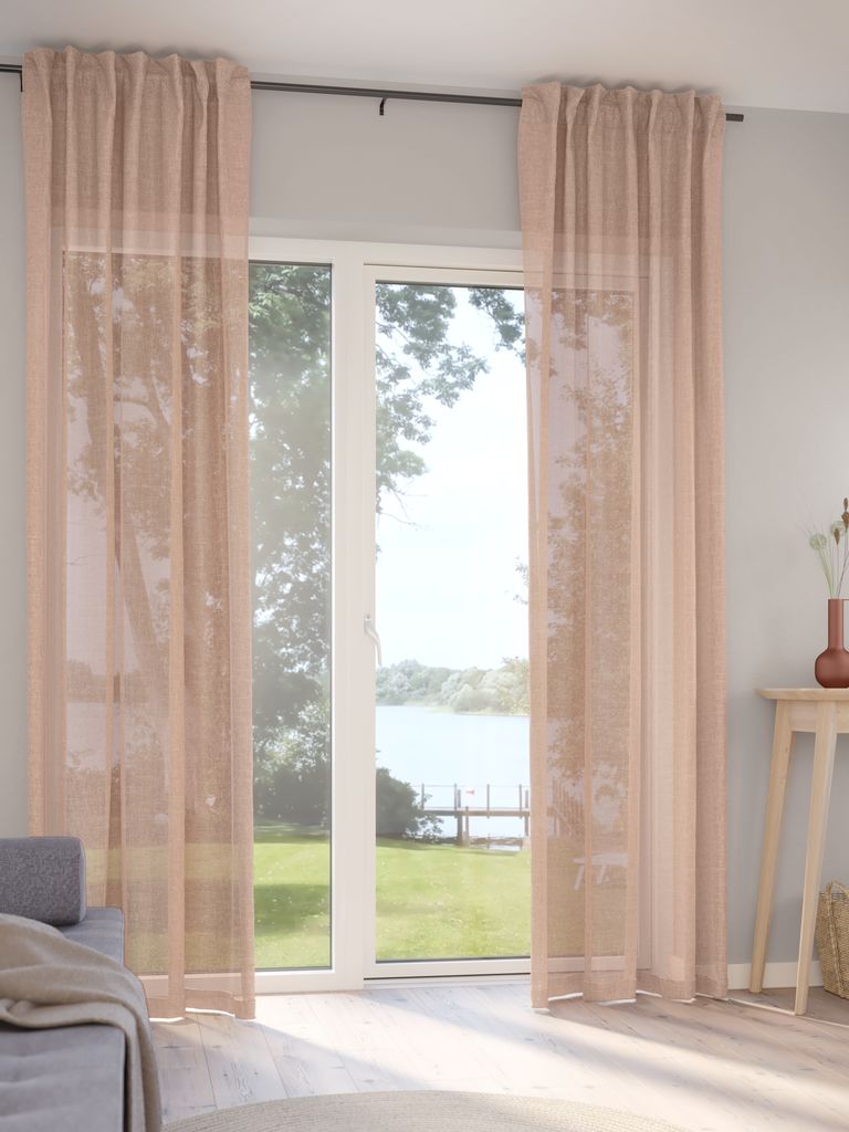 Curtain FONNA 1x140x245 dusty rose