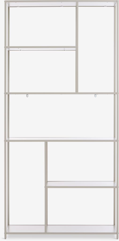 Shelving unit RUDERSDAL 7 shelves beige