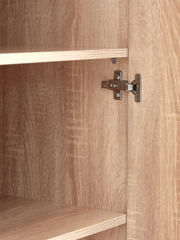 Wardrobe FANDRUP 97x176 2 doors 3 draw light oak colour