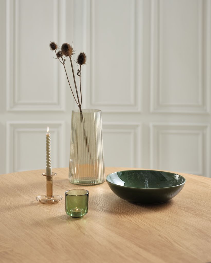 Tealight holder ASLAK D8xH8cm green