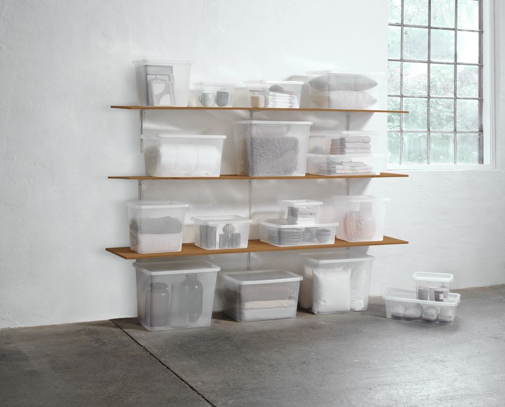 Underbed BOX BASIC BOX 30L w/lid transparent