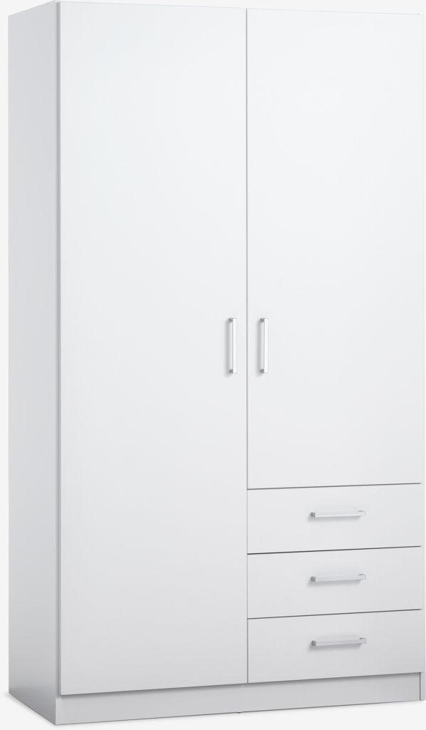 Wardrobe FANDRUP 97x176 2 doors 3 drawers white