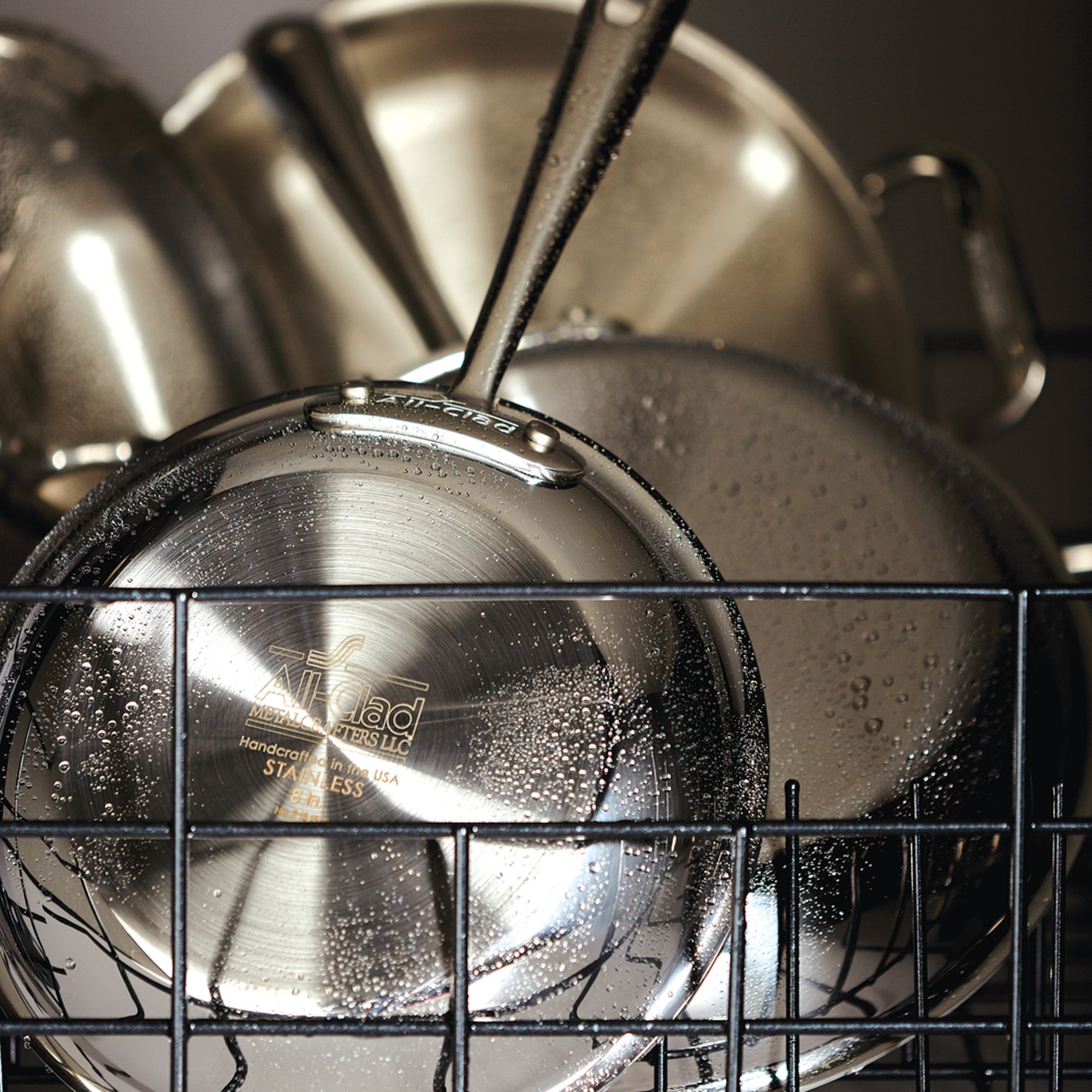 All-Clad D3® Tri-Ply Stainless-Steel Traditional Covered Fry Pan