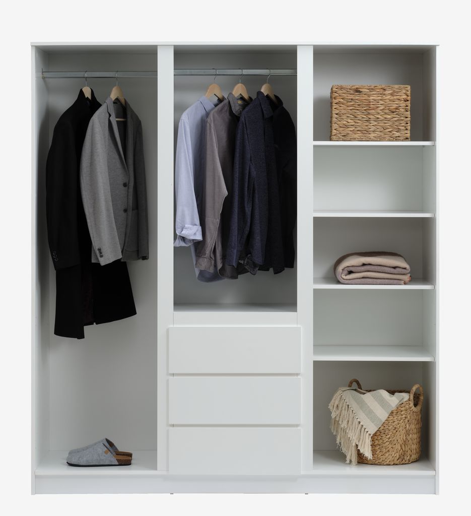 Wardrobe LIMFJORDEN 180x200 combi white