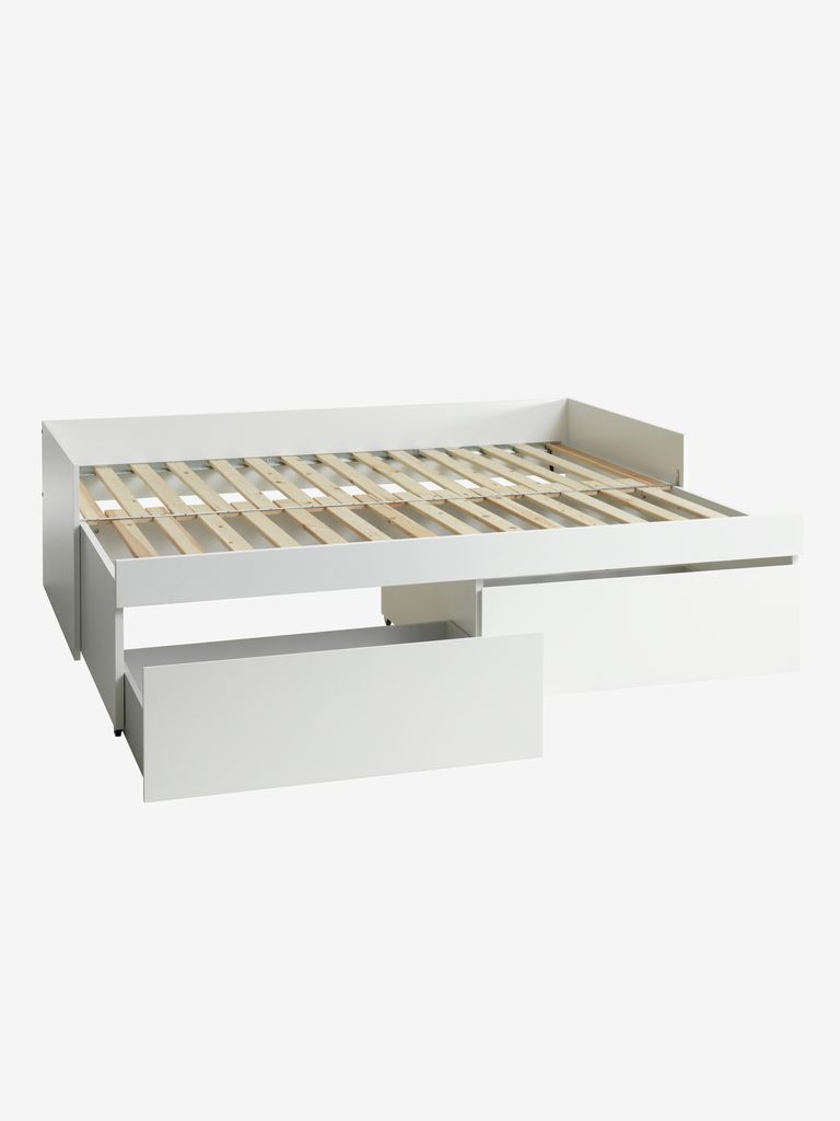 Bed w/storage TANGBJERG 90/180x200 white