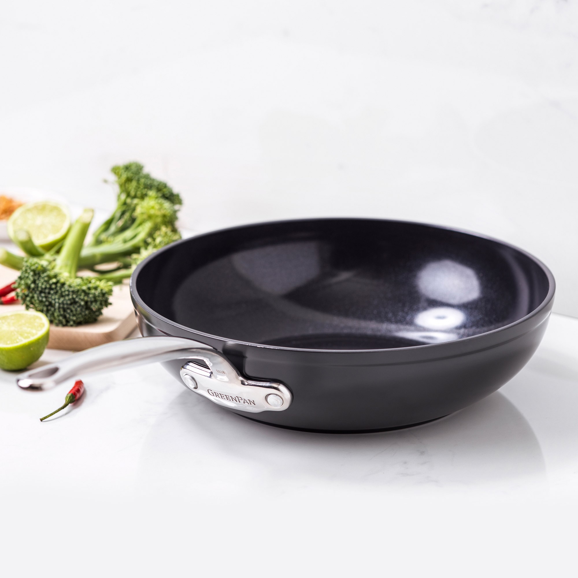 GreenPan™ Premiere Hard Anodized Ceramic Nonstick Wok, 11 1/2
