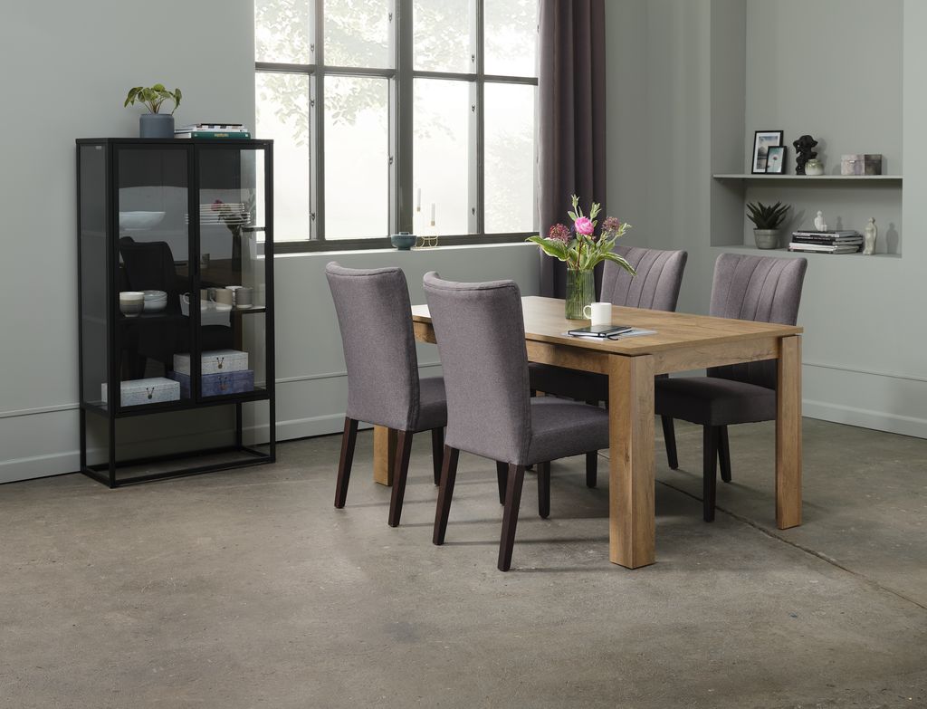 Display cabinet VIRUM 2 doors black