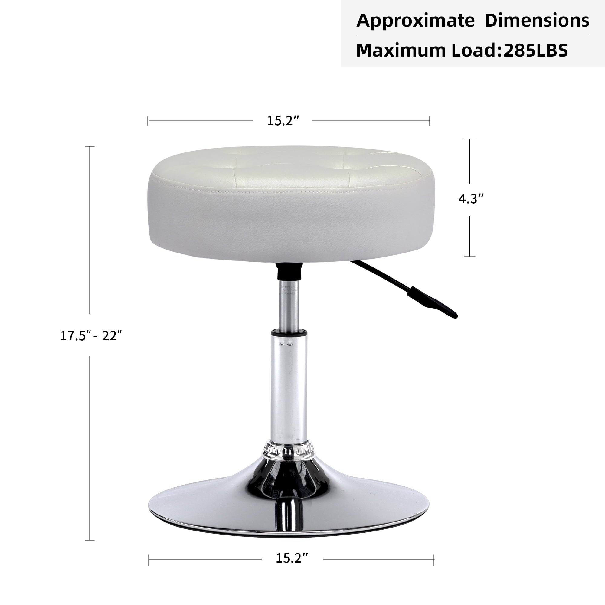 Lowest Prices - Duhome Makeup Vanity Stool Chair Adjustable Round Ottoman Stool Swivel Furry Stool for Makeup Room Bedroom Small Bench for Entryway, Gray