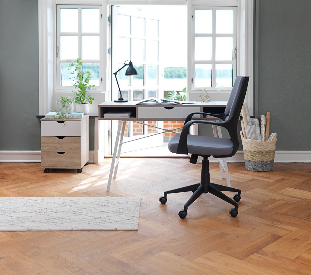 Desk ABBETVED 48x120 oak/white