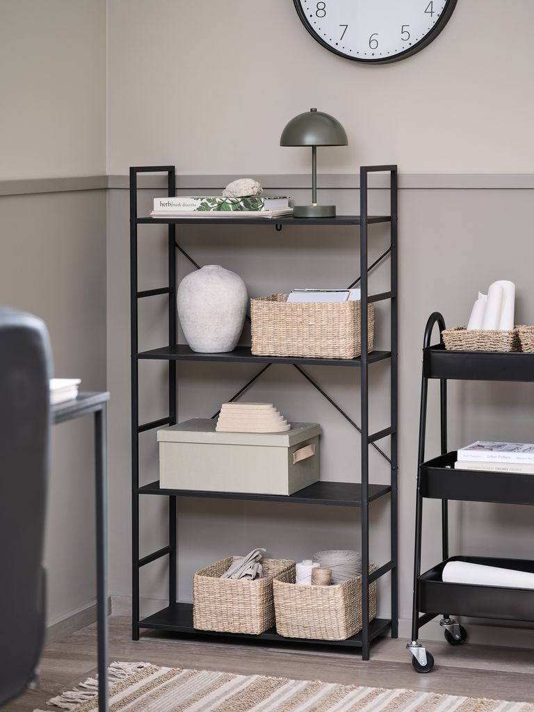 Shelving unit ASTRUP 4 shelves black