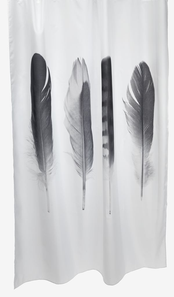 Shower curtain TOTRA 150x200 black/white