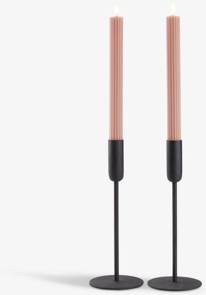 LED candle HOLME H25 w/6H timer pack of 2