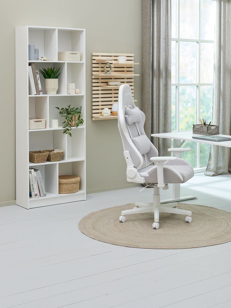 Bookcase MOSBJERG 10 shelves white