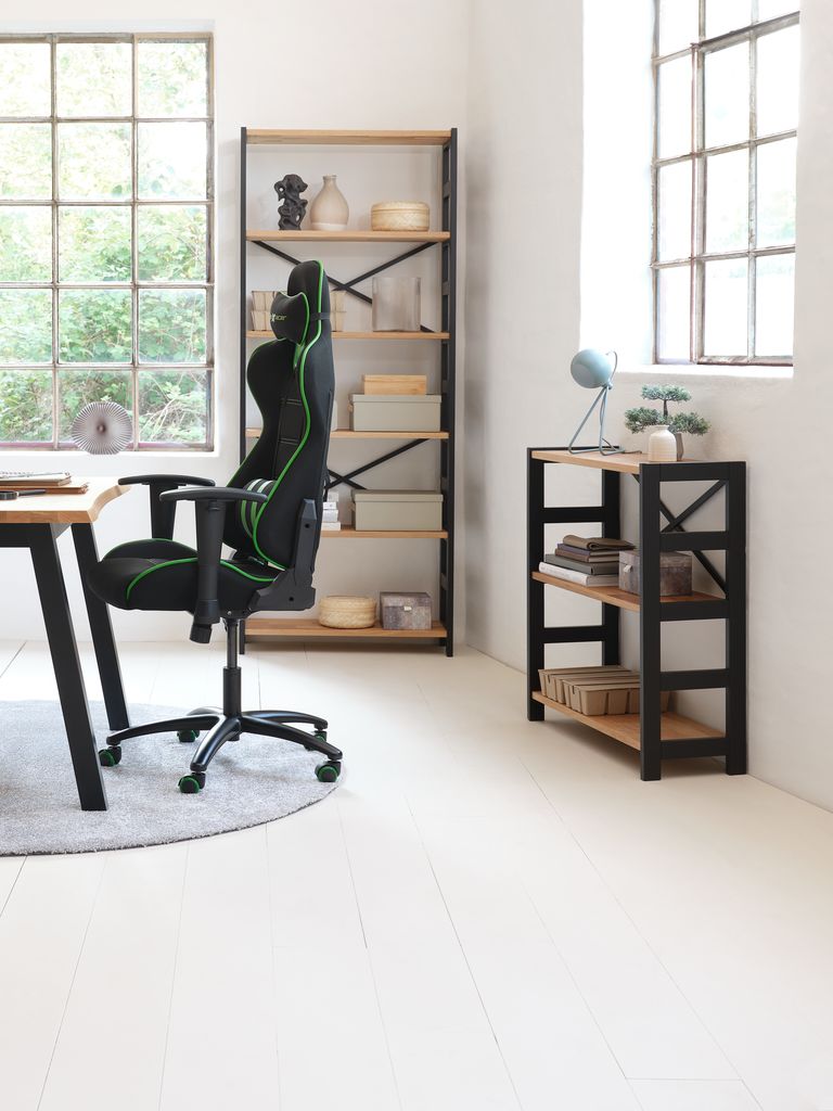 Desk SKOVLUNDE 60x120 natural oak/black