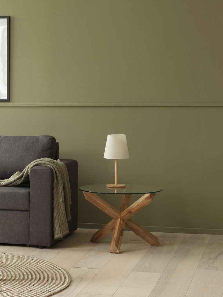 Coffee table AGERBY D60 glass/oak