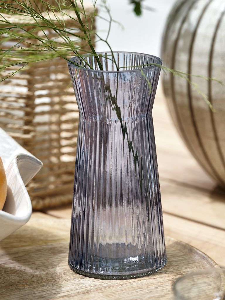 Vase HILBERT D8xH16cm blue