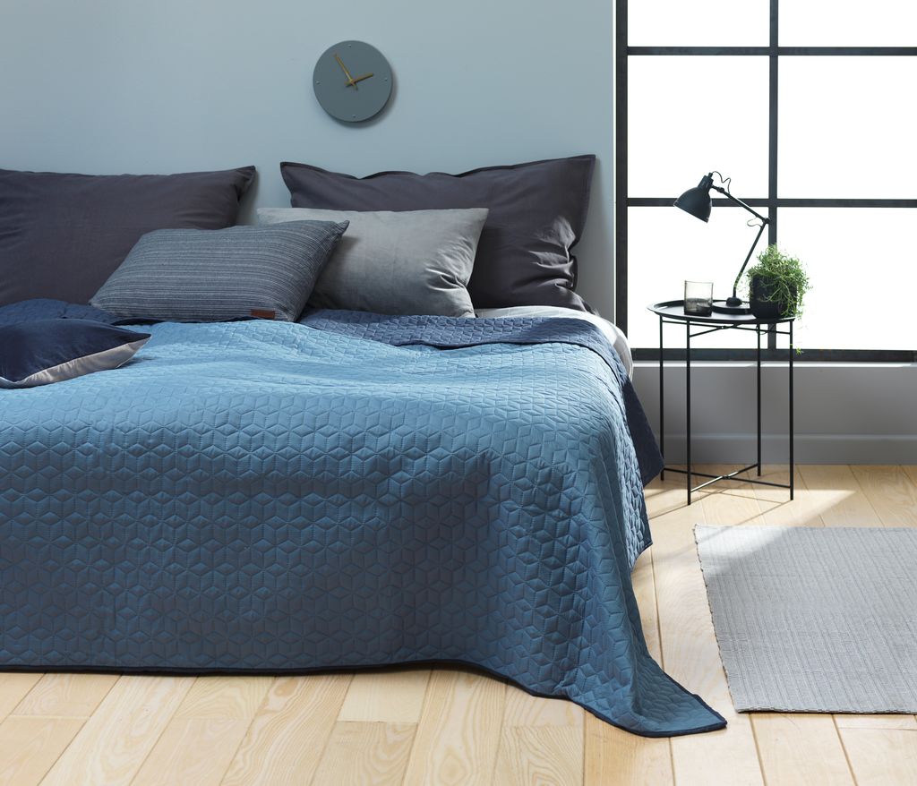 Bedspread ROSENTRE 160x220 blue