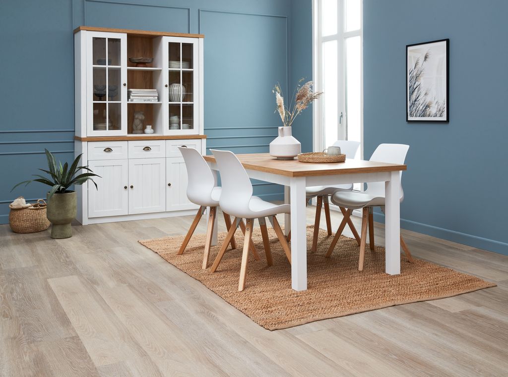 Top section MARKSKEL 2 doors white/oak colour