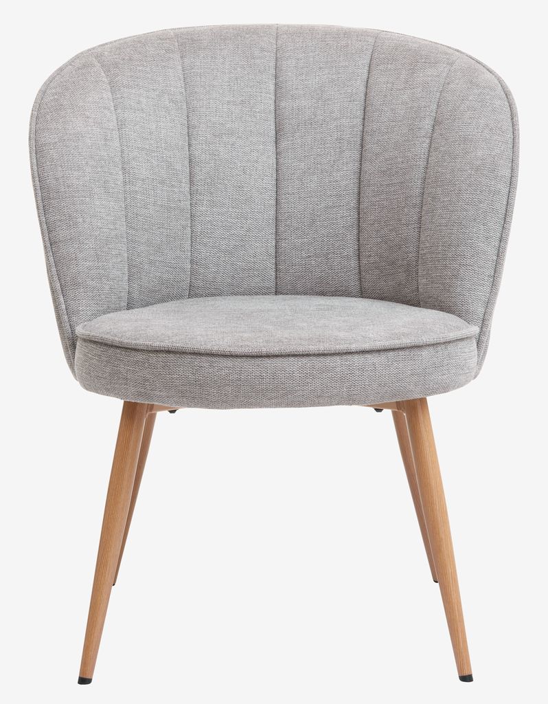 Armchair HOLMDRUP grey/oak