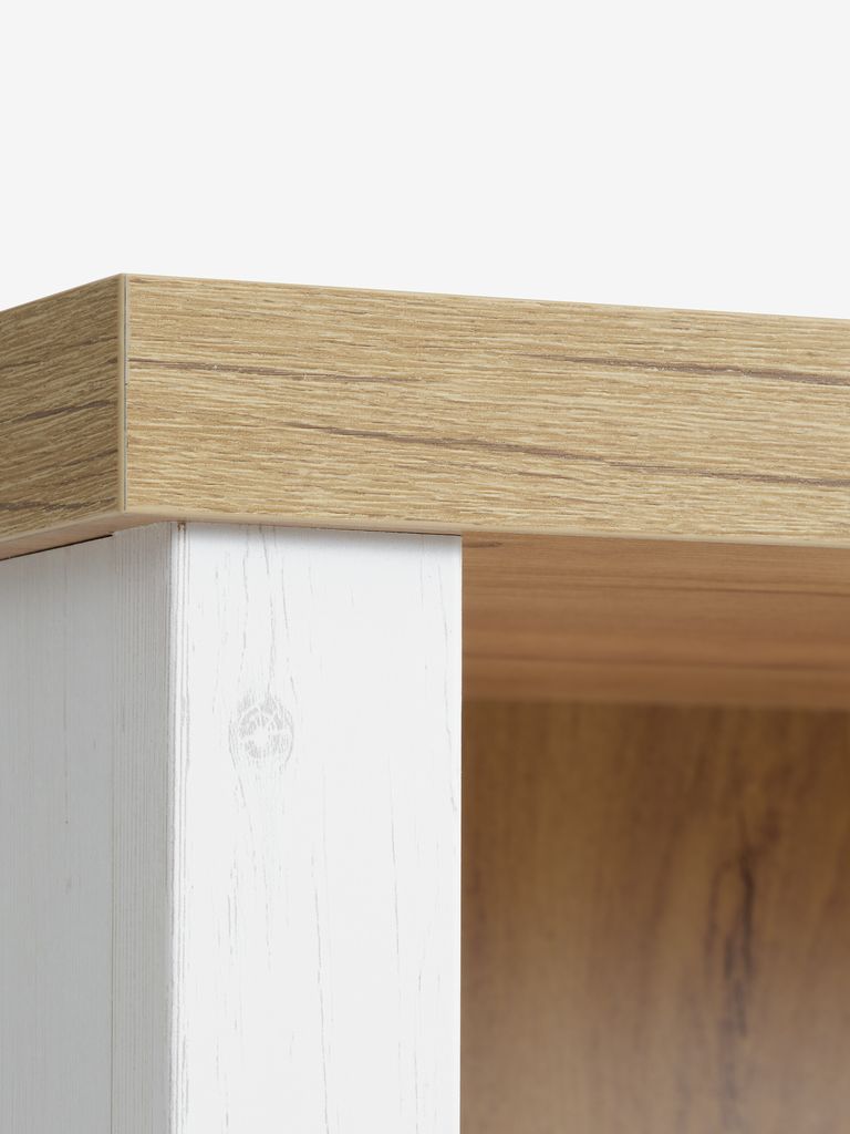 Bookcase MARKSKEL 5 shelves white/oak colour