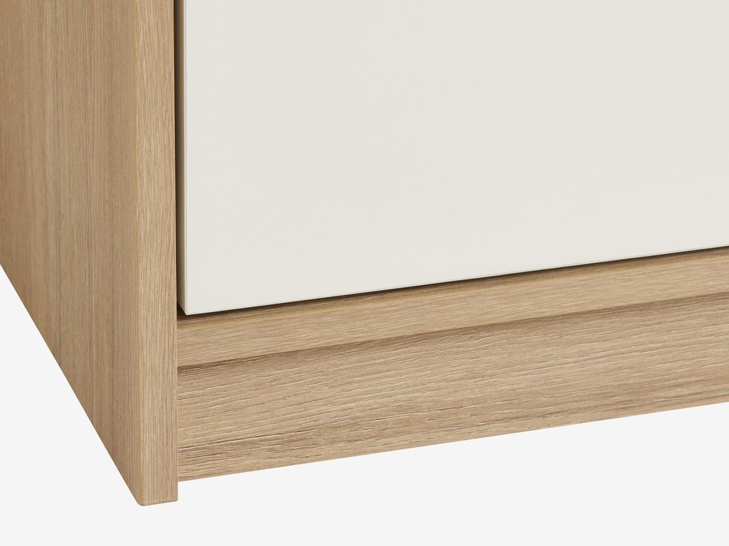 4 drawer 1 door chest JENSLEV oak/white