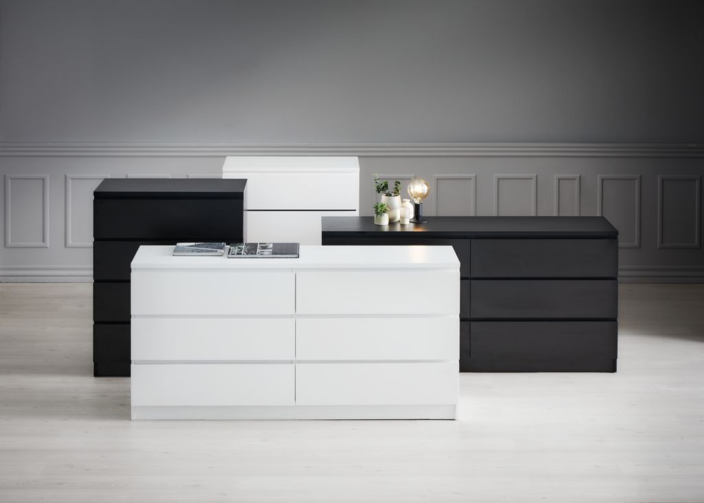 4 drawer chest LIMFJORDEN black