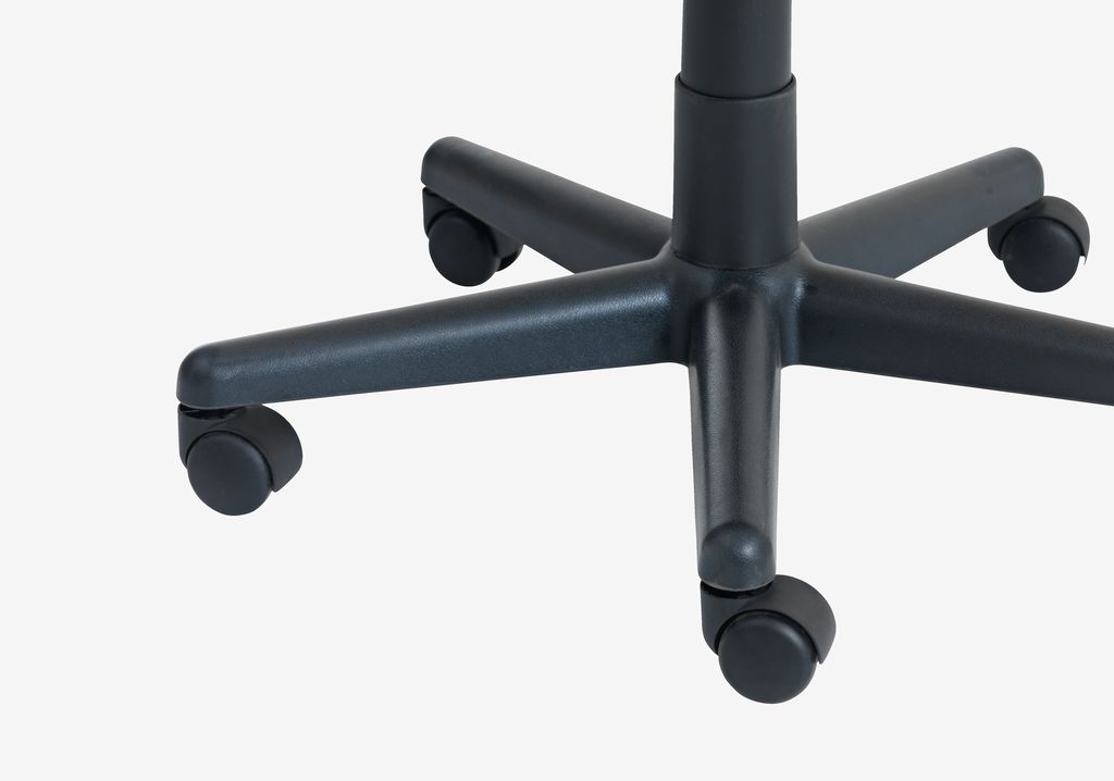 Office chair NIMTOFTE black faux leather/black