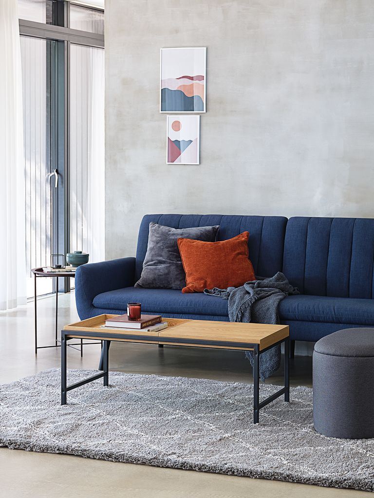 Coffee table TRAPPEDAL 50x100 oak/black