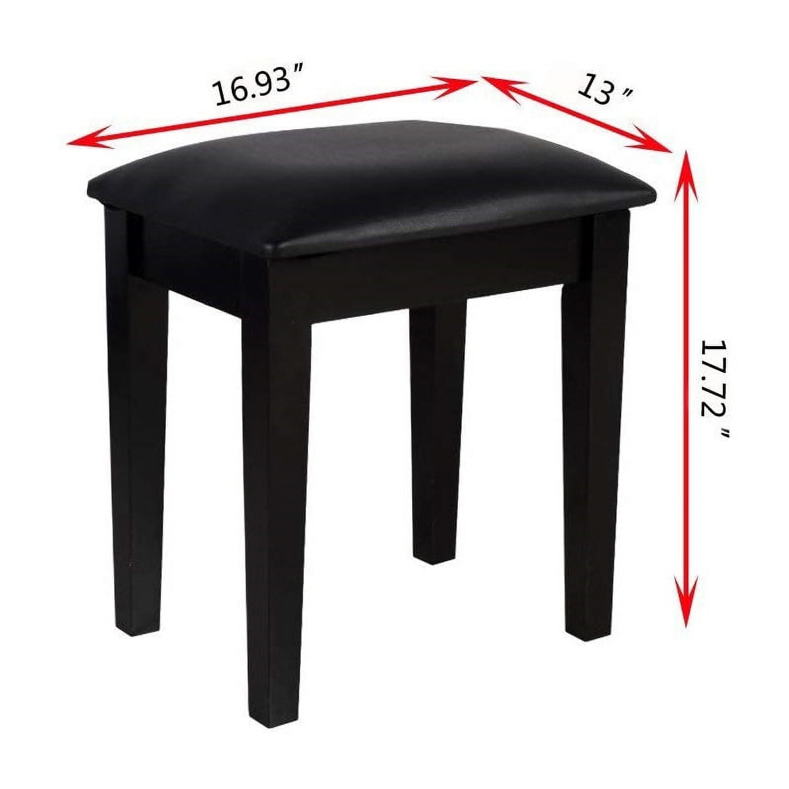 Lowest Prices - CRO Decor 18'' Tall Vanity Stool-Black
