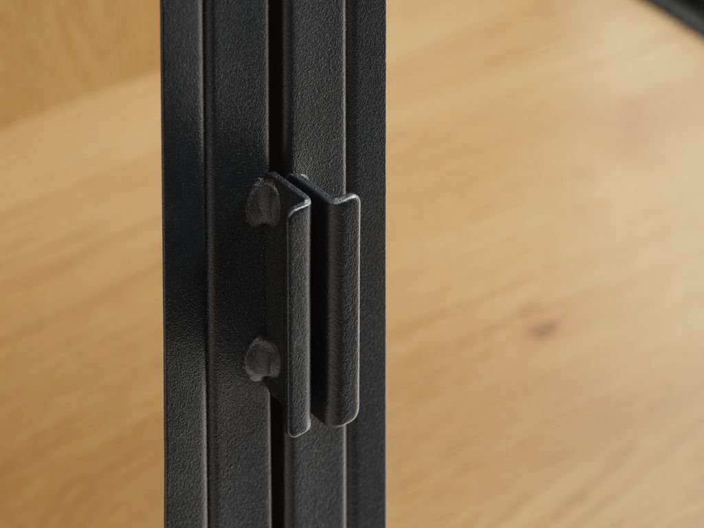 Display cabinet TRAPPEDAL oak/black