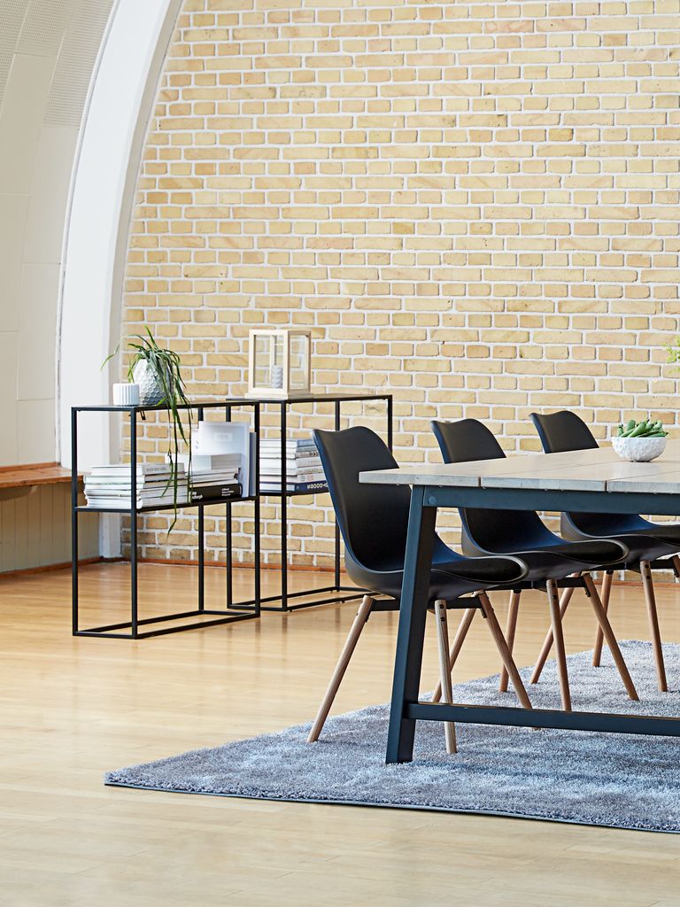 Console table VIRUM 26x80 w/shelf black