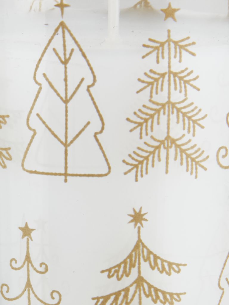 Candle AMETRIN D6xH7cm with glass assorted