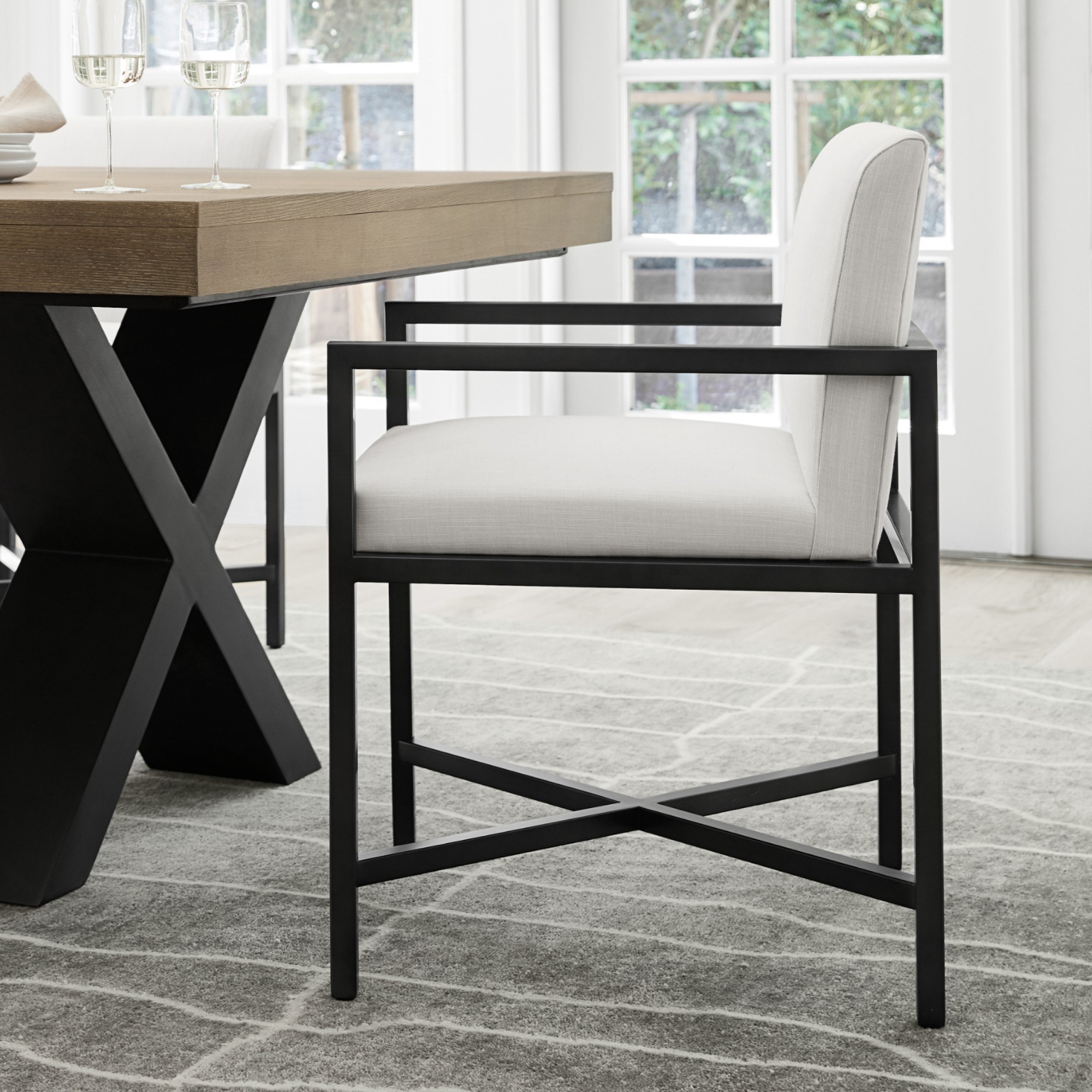 Navarro Upholstered Dining Armchair