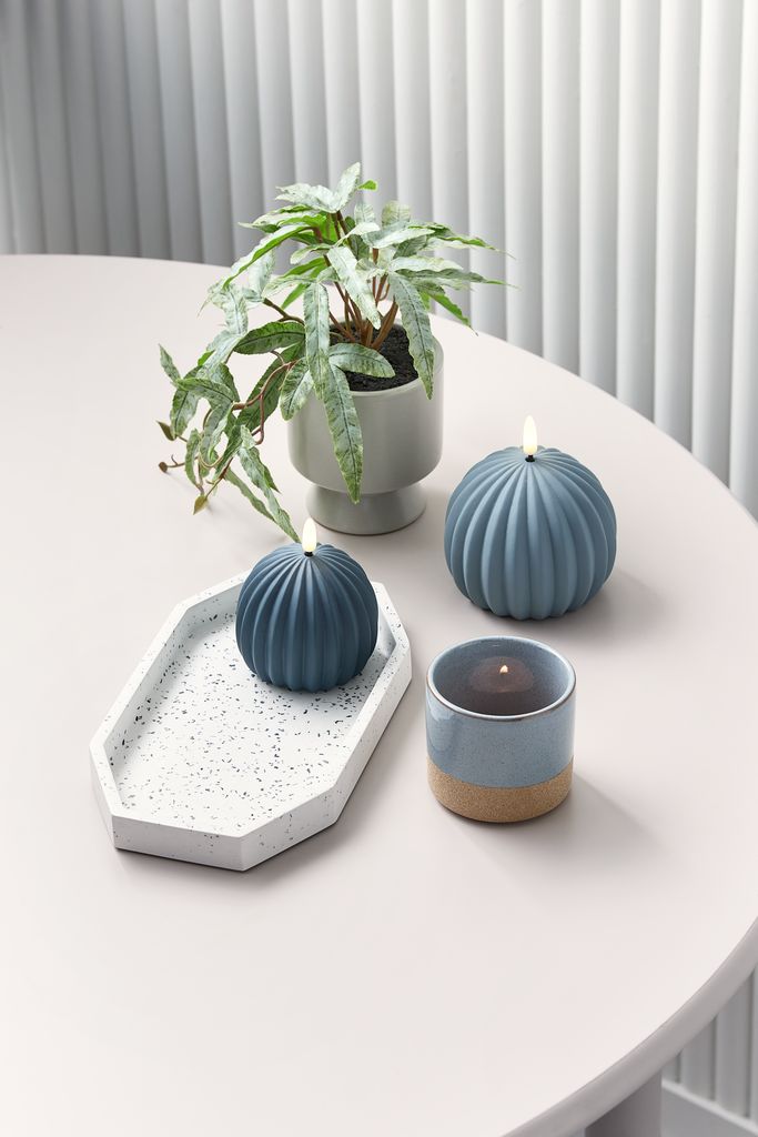 LED candle THOMAS D8xH11cm w/timer