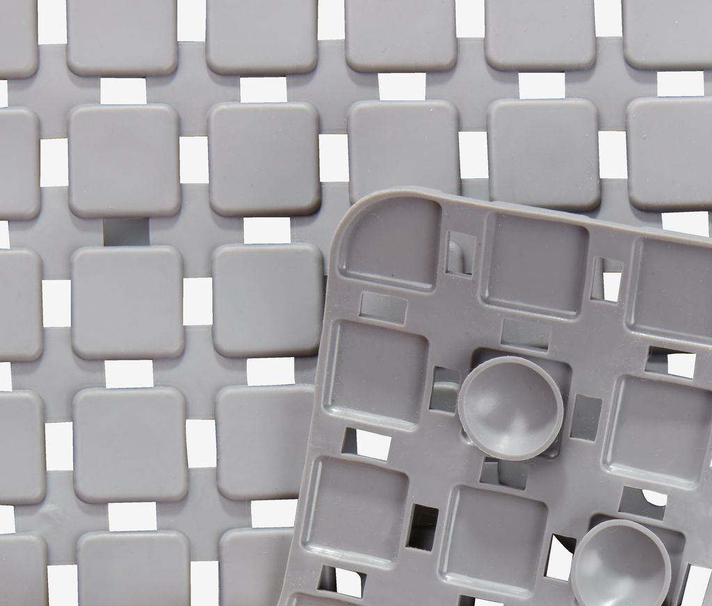 Non-slip bath mat VITTINGE 55x55 grey