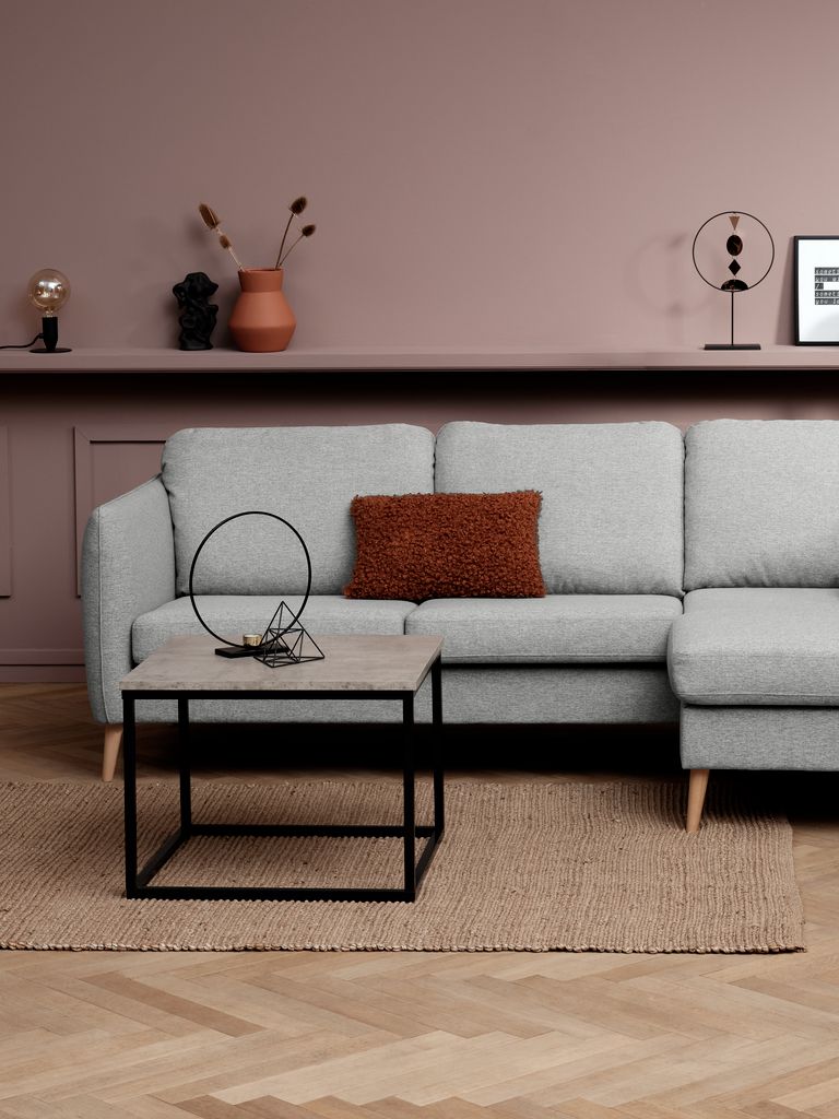 End table DOKKEDAL 60x60 concrete color