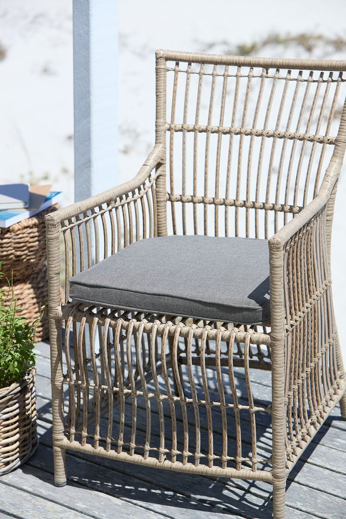 Garden cushion chair seat UDSIGTEN black/grey