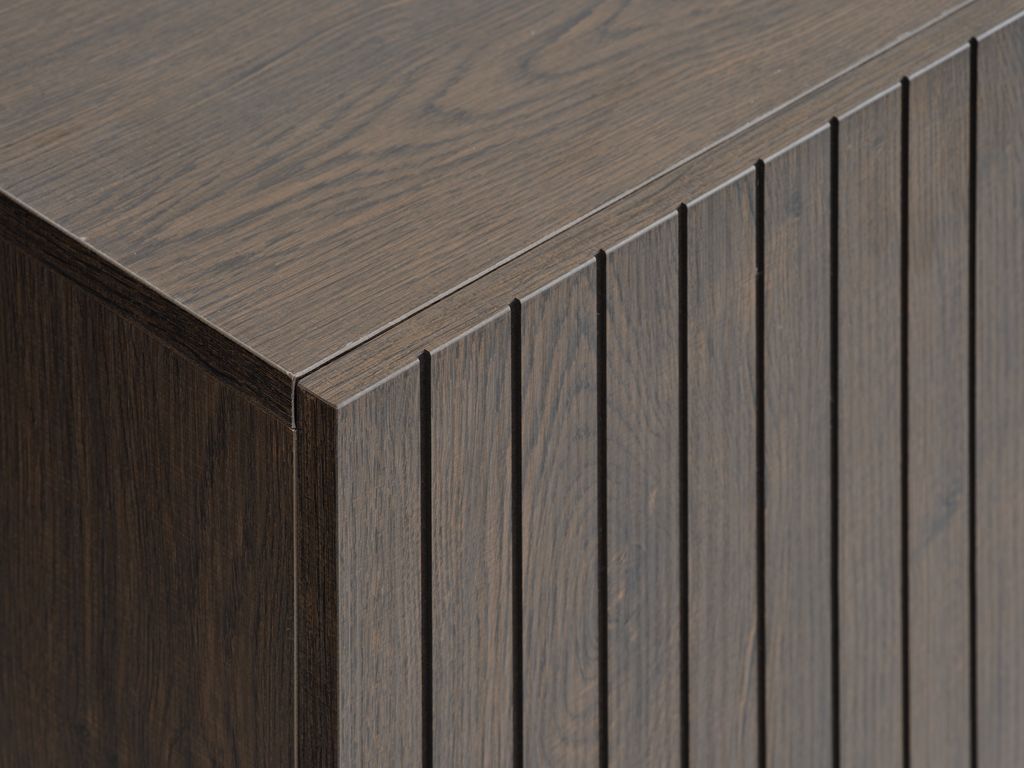 Sideboard HEMDRUP 2 doors dark oak colour/black