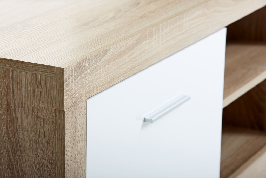 TV bench FAVRBO oak/white