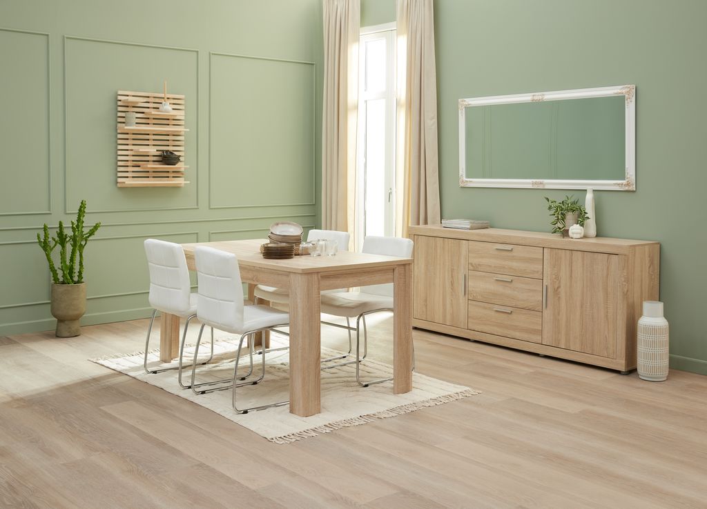 Sideboard RINDSHOLM 2 doors 3 drawers oak colour