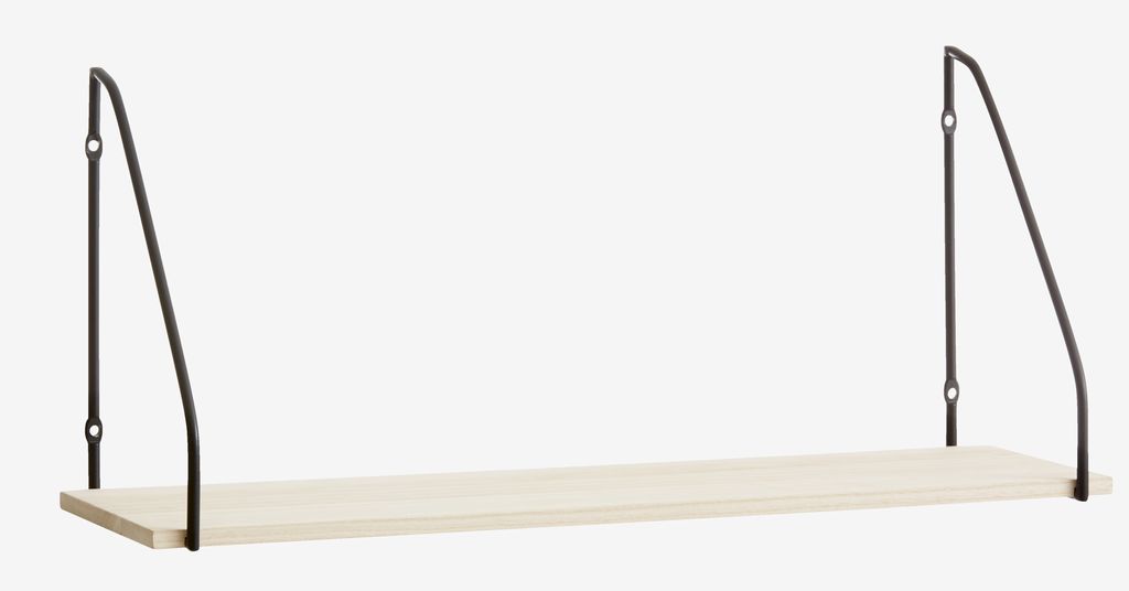 Wall shelf HEJLSMINDE 1 shelf black/natural