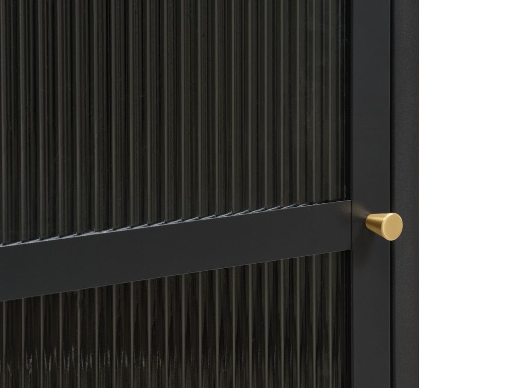 Display cabinet HOPTRUP 1 door black steel