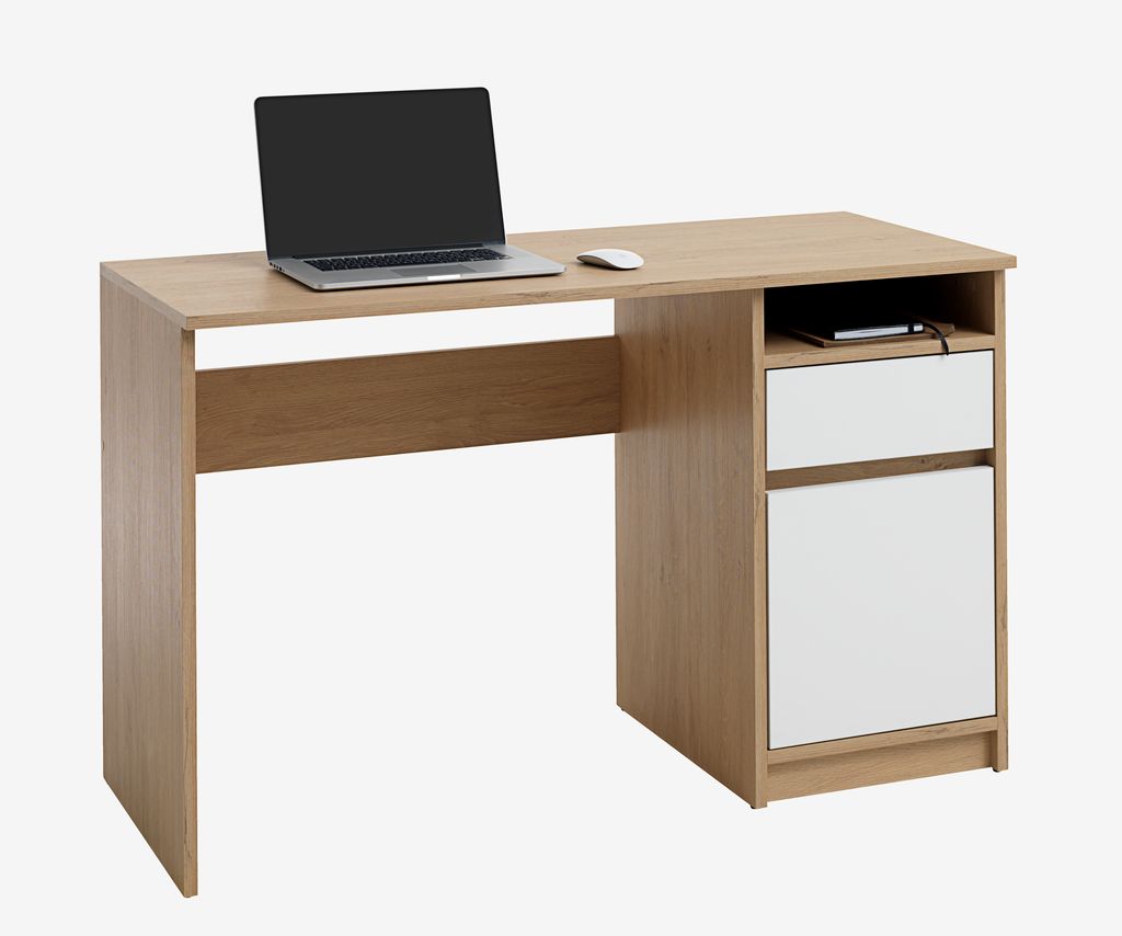 Desk BILLUND 54x120 oak colour/white