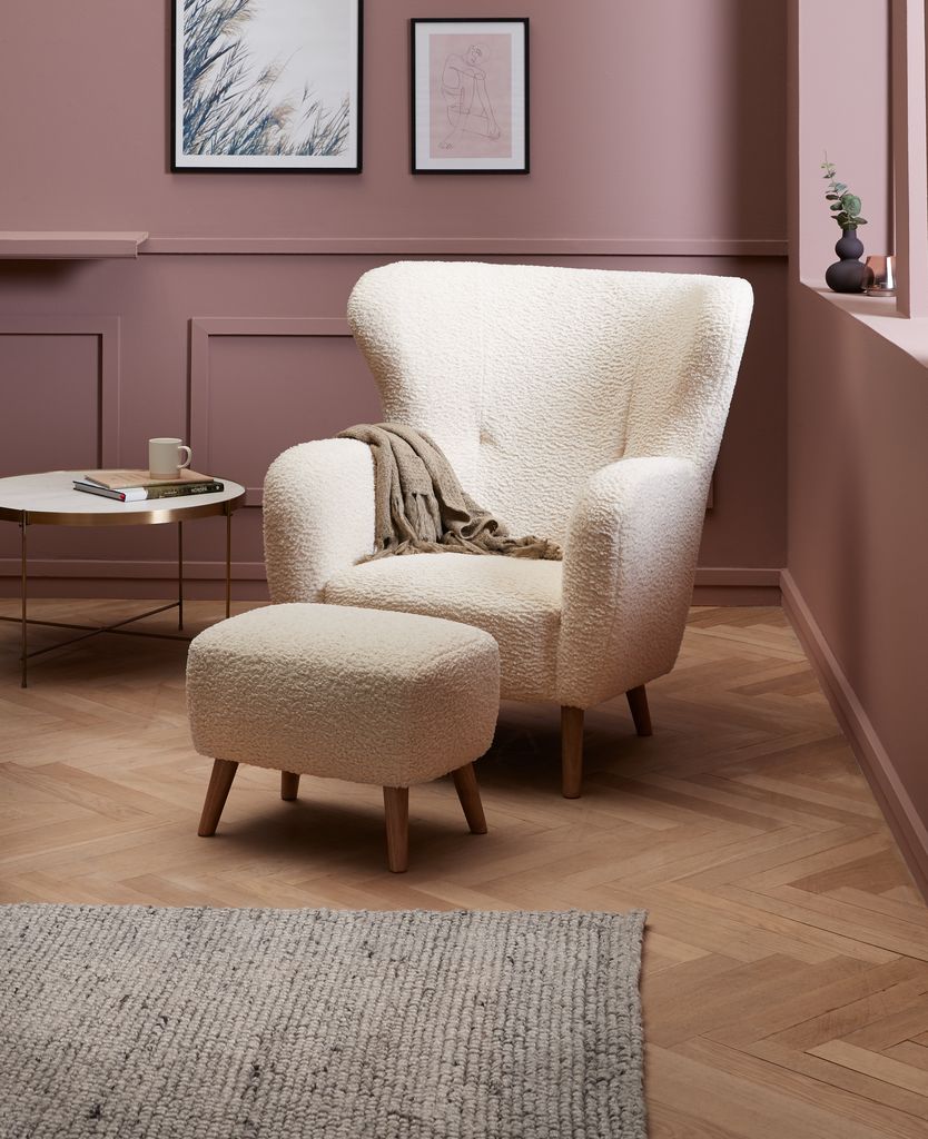 Armchair VILDSUND off-white fabric