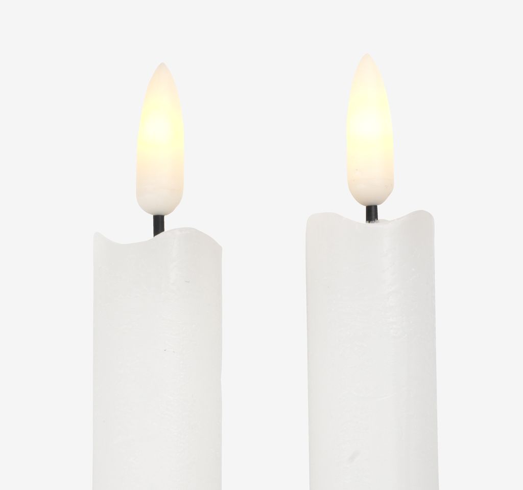 LED taper candle ESBEN H25cm pack of 2