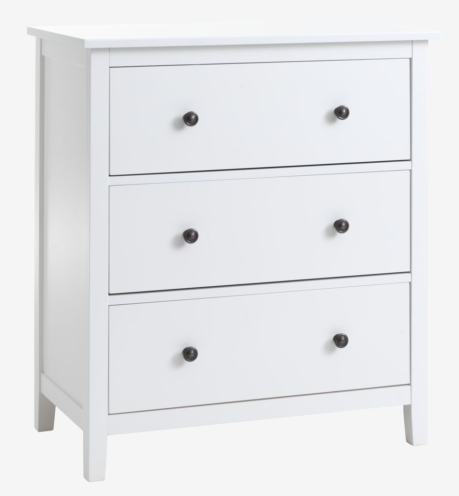 3 drawer chest NORDBY white