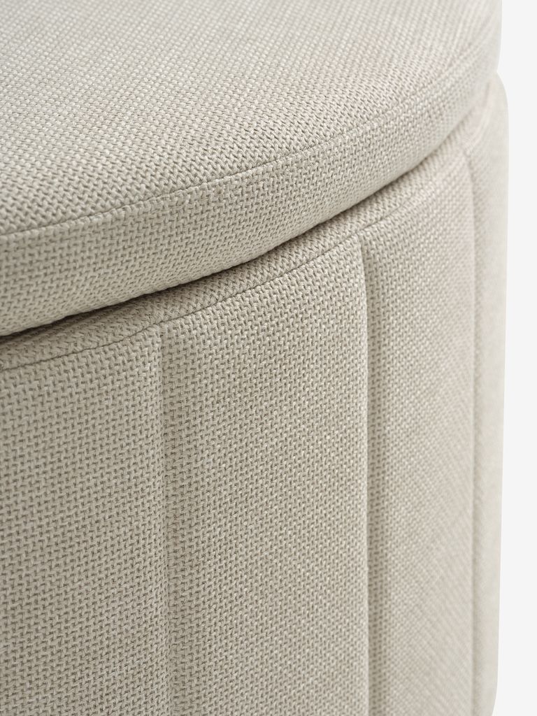 Bench KAPPEL w/storage light sand fabric