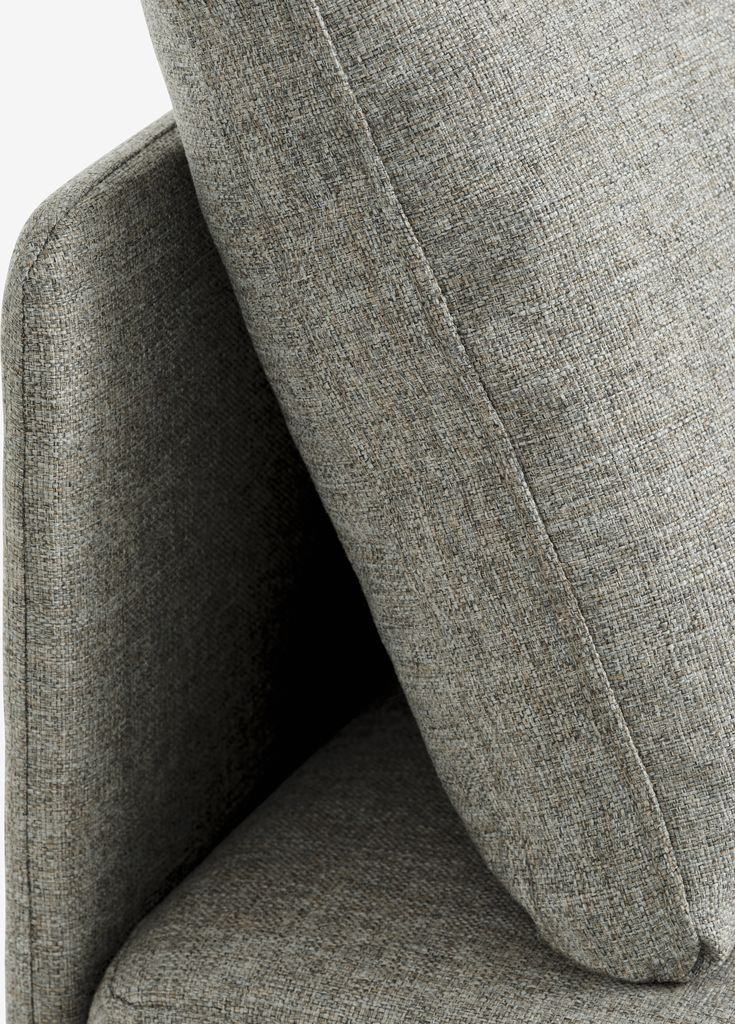 Sofa bed OLSTRUP 1.5-seater grey fabric/oak colour