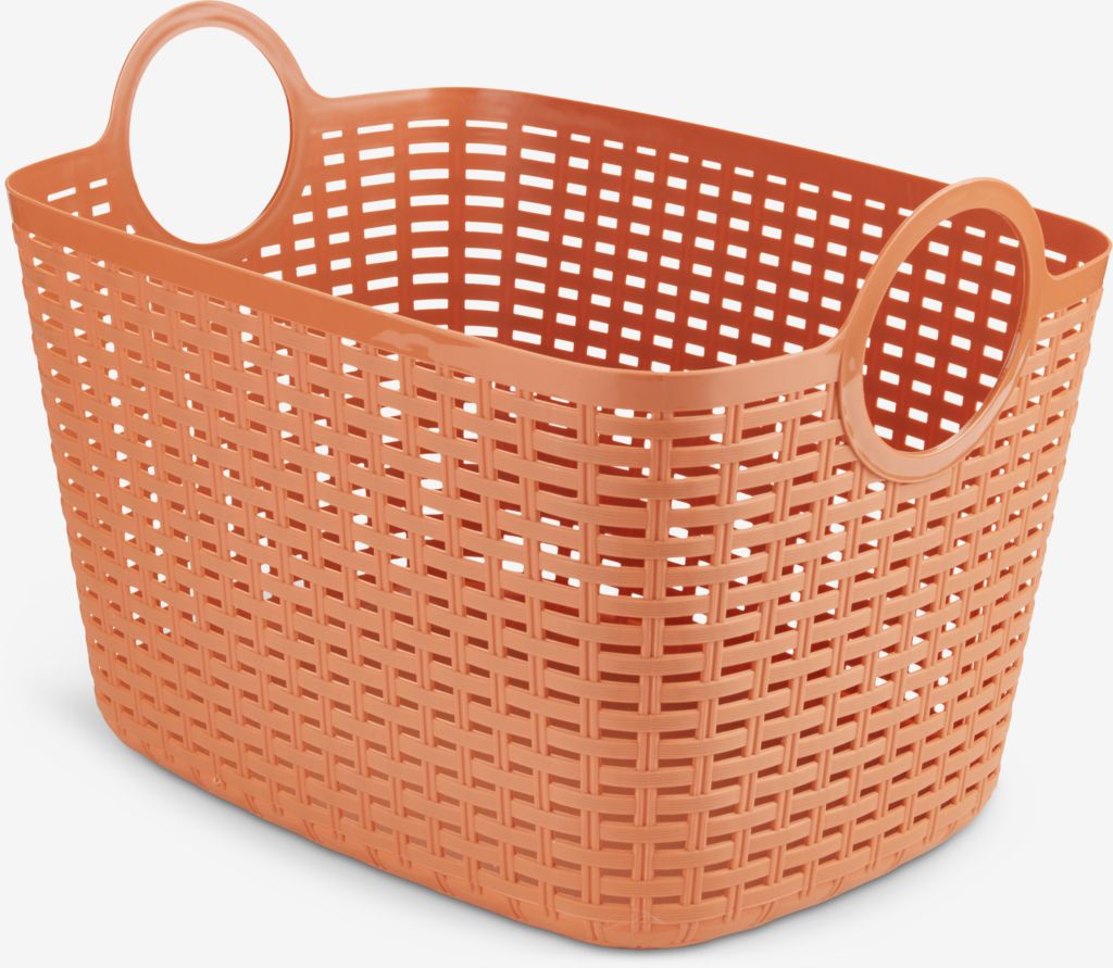 Basket EVAN W27xL38xH27cm 14.5L plastic orange
