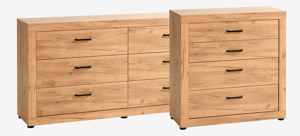 3+3 drawer chest LINTRUP oak